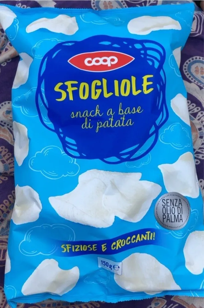 Sfogliole snack a base di patata