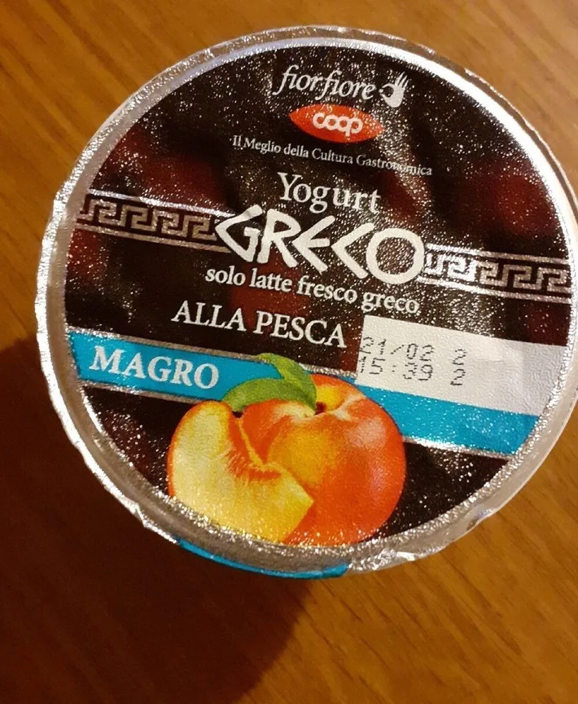 Yogurt greco magro alla pesca
