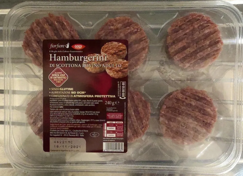 Hamburgerini Di Scottona Bovino Adulto