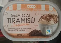 Gelato tiramisù con gocce di pan di spagna