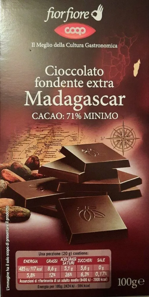 Fior Fiore Cioccolato Fondente Extra Madagascar