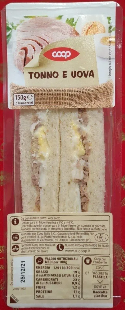 2 Tramezzini Tonno e Uova