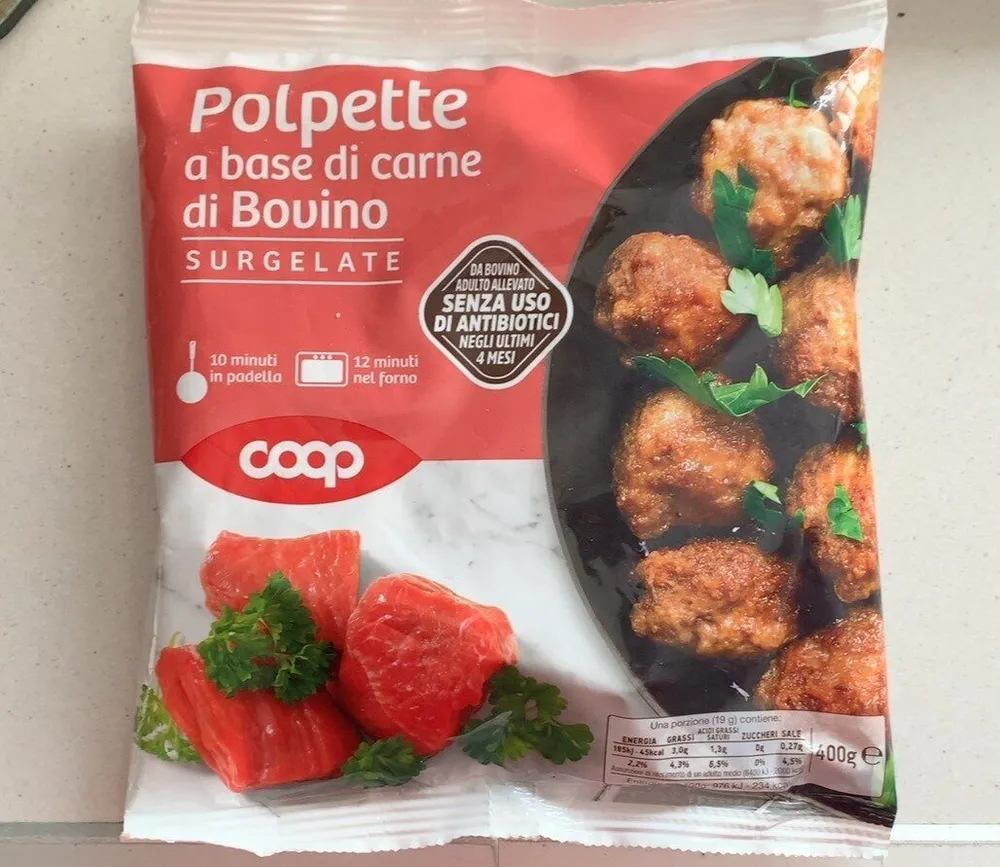 Polpette a base di carne di Bovino