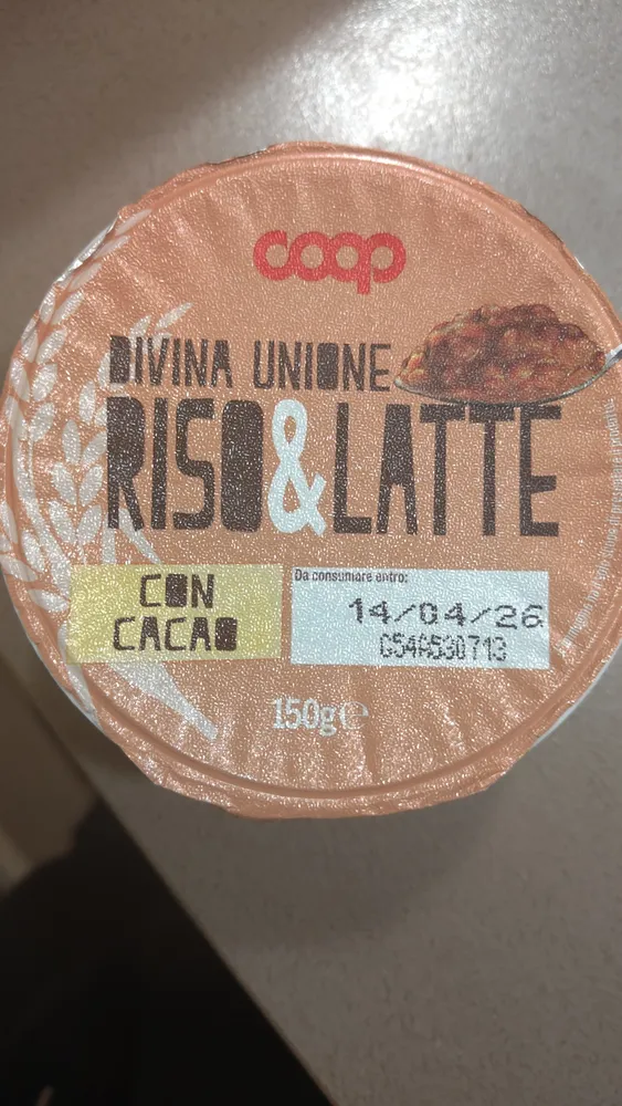 Riso latte al cioccolato