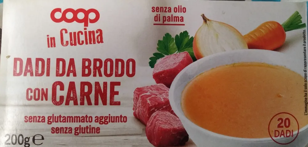 Dadi da brodo con carne