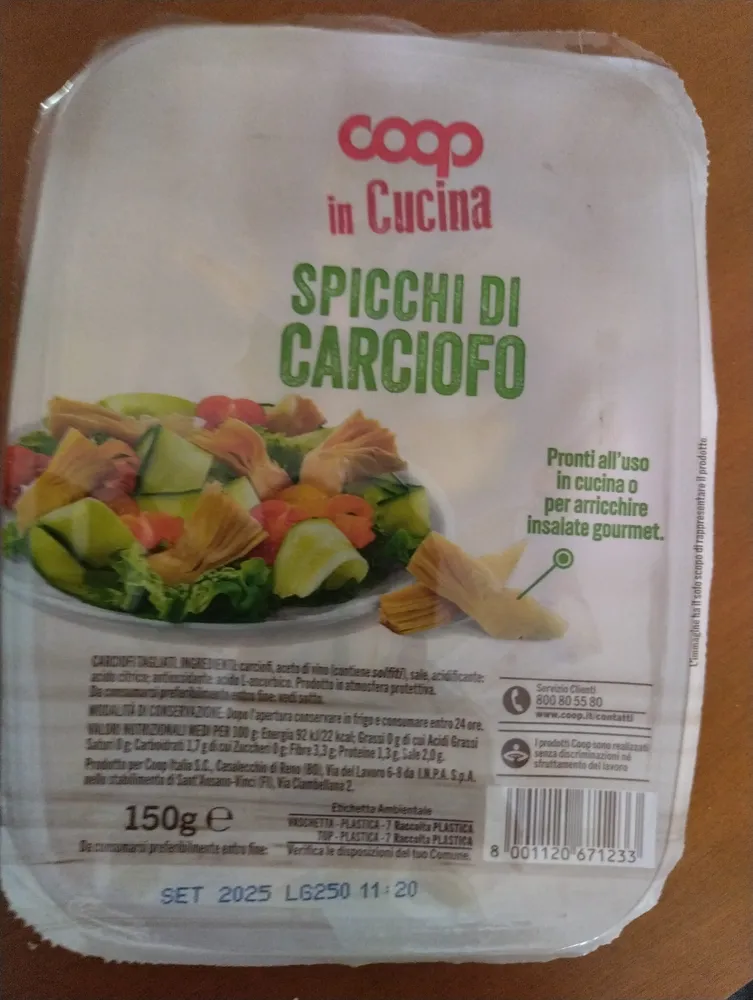 Spicchi di carciofo