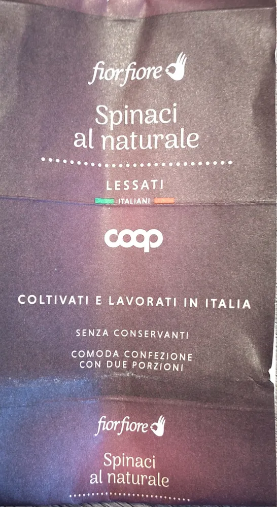 Spinaci al naturale