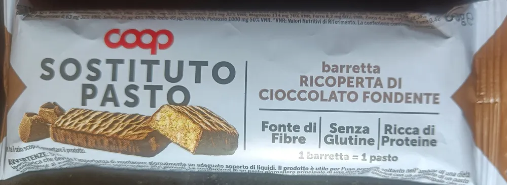 Sostituto pasto (barretta ricoperta di cioccolato fondente)