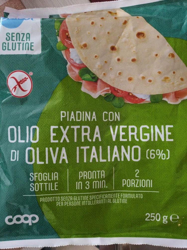 Piadina Con Olio Extra Vergine Senza Glutine