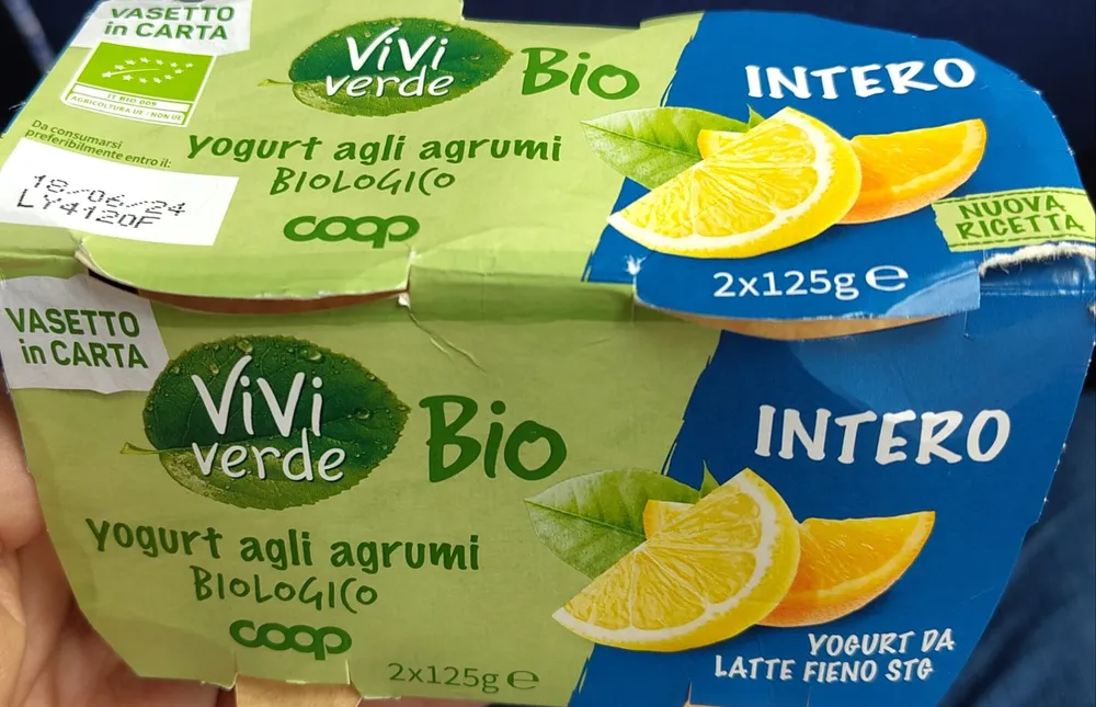 yogurt agli agrumi intero bio
