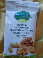 Arachidi al naturale sgusciate e tostate biologiche
