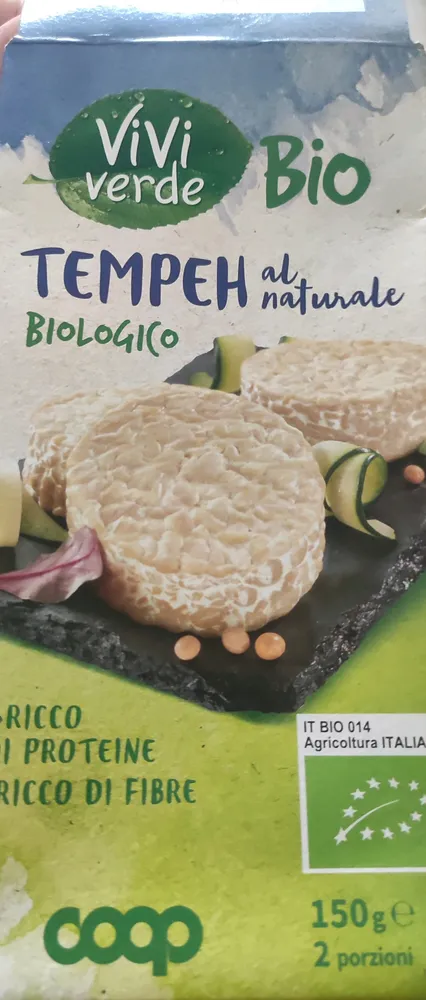 Tempeh al naturale biologico
