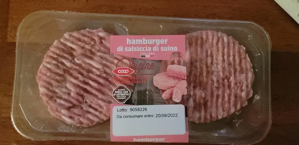 Hamburger di salsiccia di suino coop