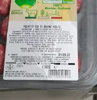 Polpette di bovino adulto