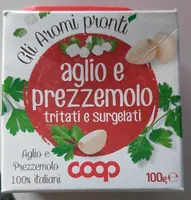 Aglio e prezzemolo tritati e surgelati