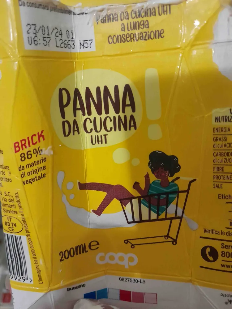 Panna  da cucina UHT