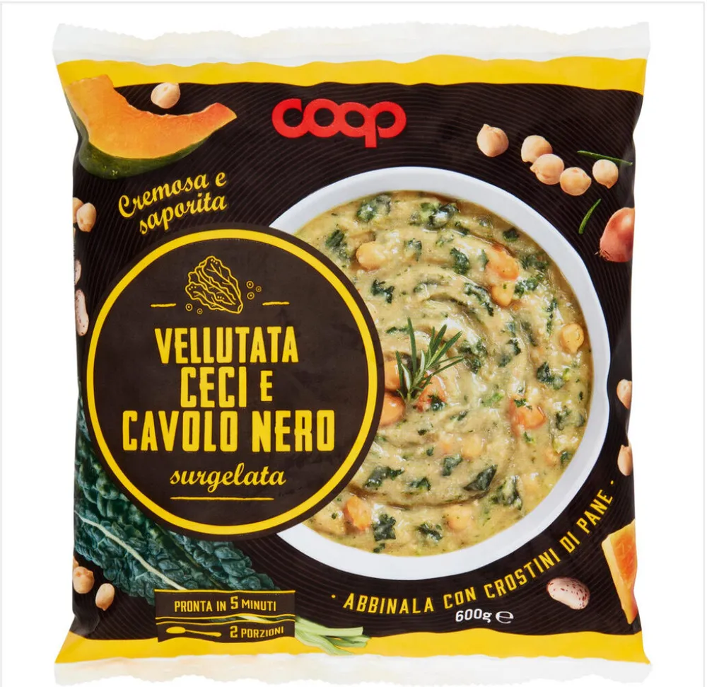 Vellutata con ceci e cavolo nero- surgelata