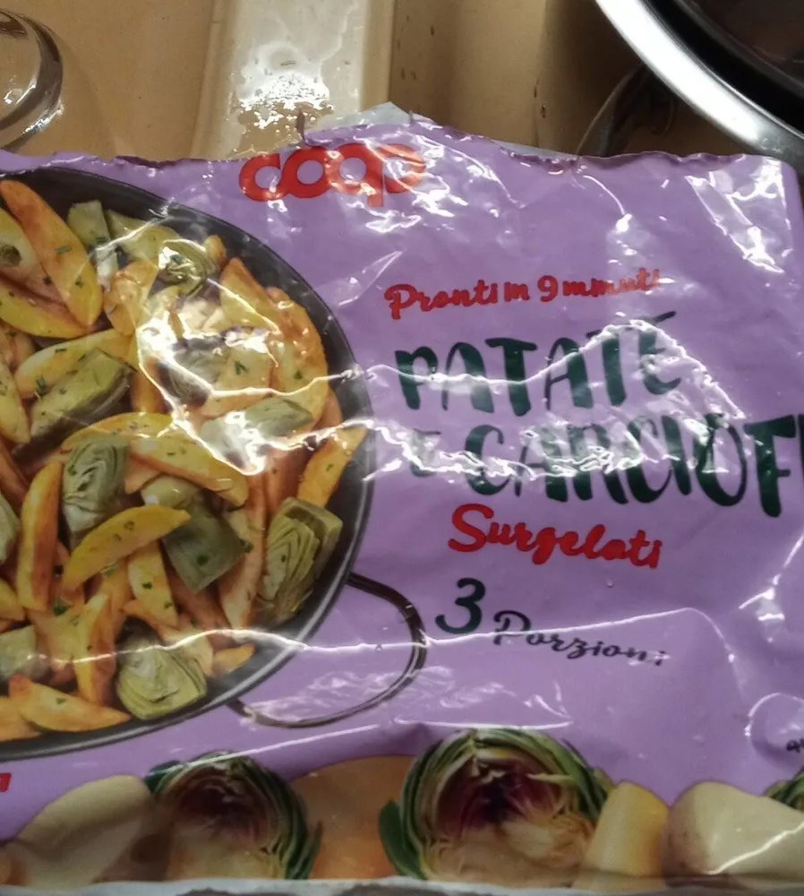 Patate e carciofi surgelati