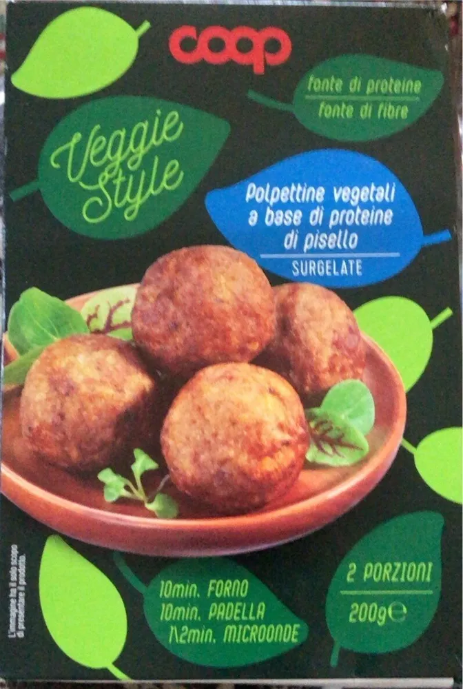 Polpettine vegetali a base de proteine di pisello