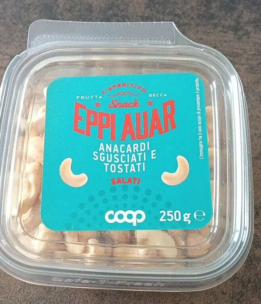 Snack eppi aura anacardi sgusciati e tostati