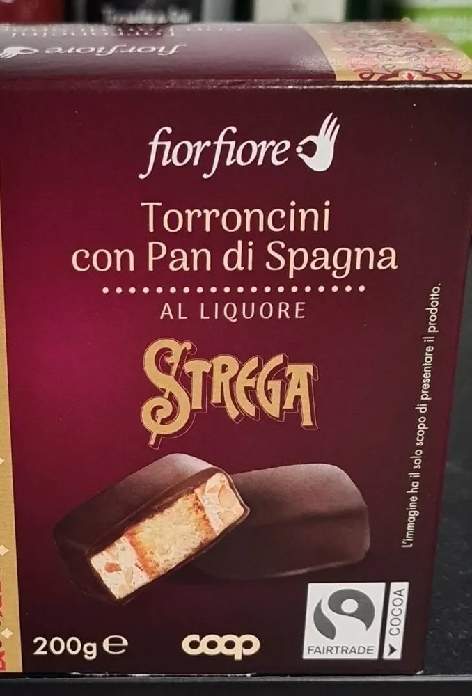Torroncini con Pan di Spagna al Liquore Strega