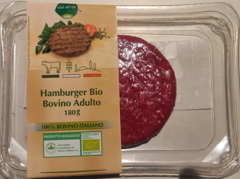 Hamburger Bio di Bovino Adulto
