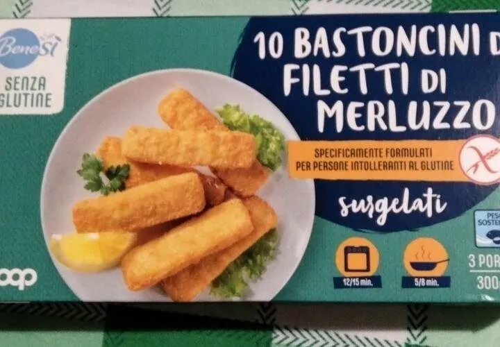 Bastoncini di filetti di merluzzo senza glutine