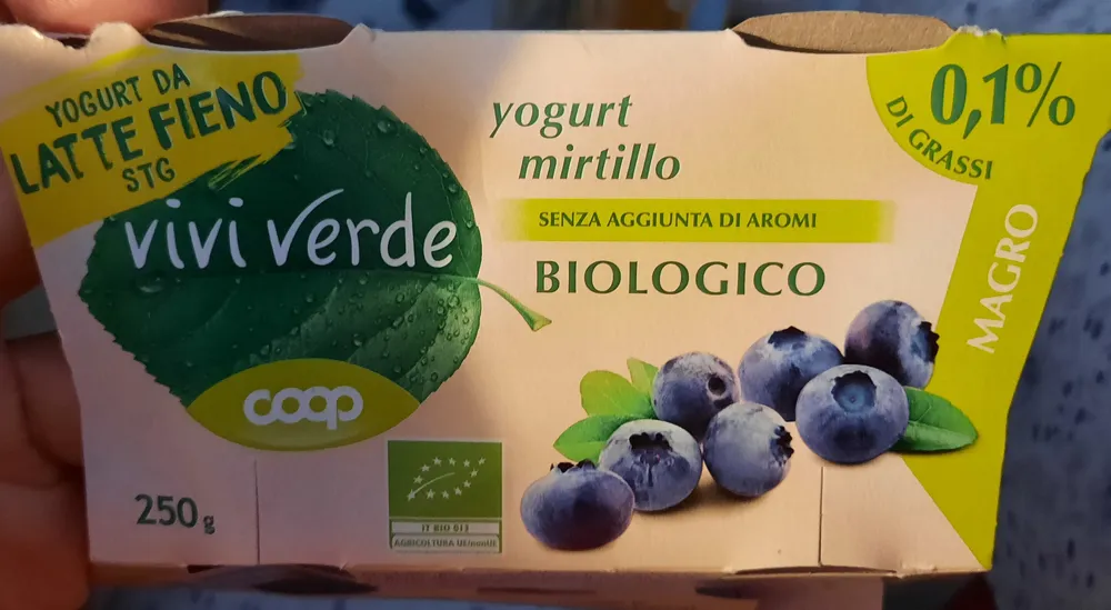 Yogurt mirtillo biologico magro