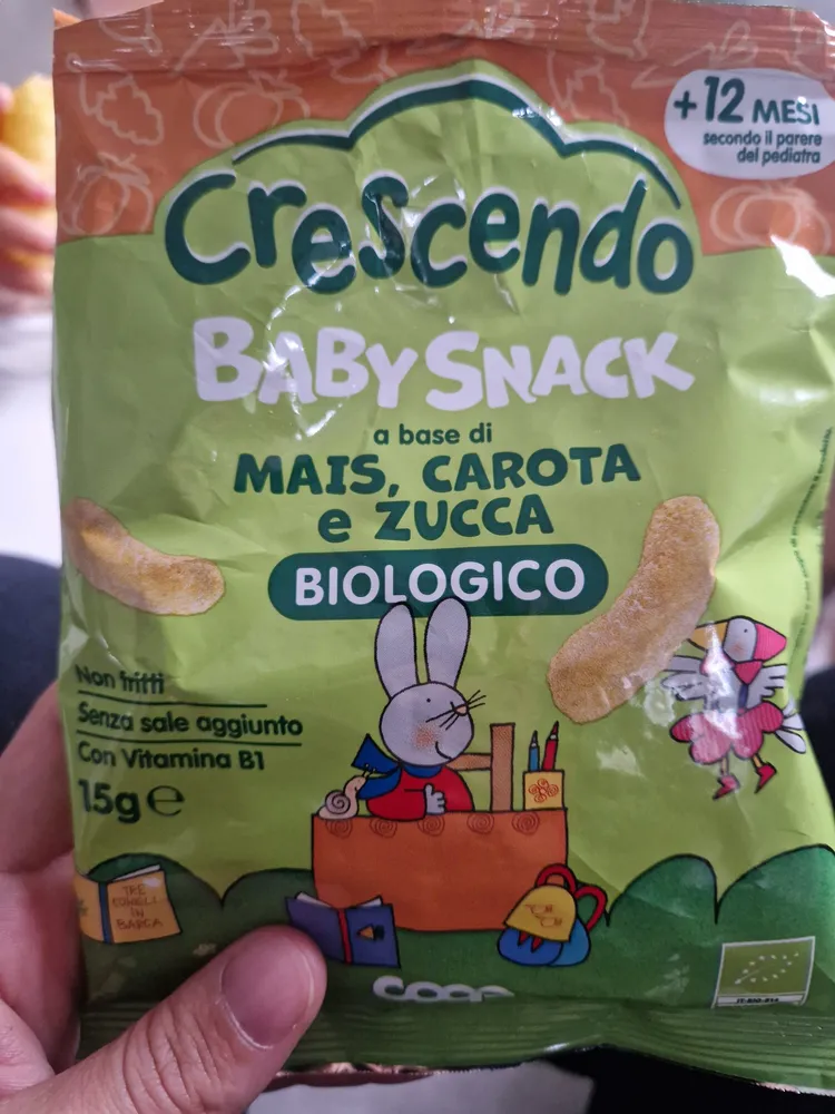Baby Snack a base di mais, carota e zucca biologico