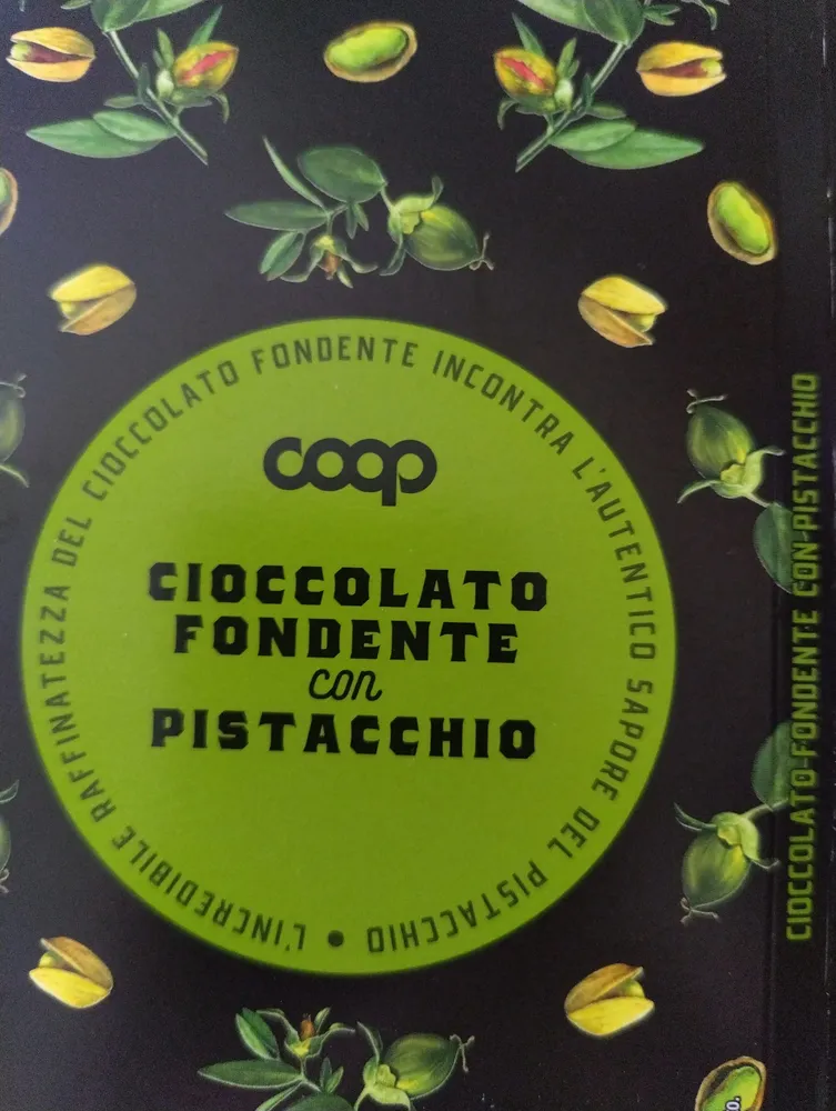 Cioccolato fondente con pistacchio