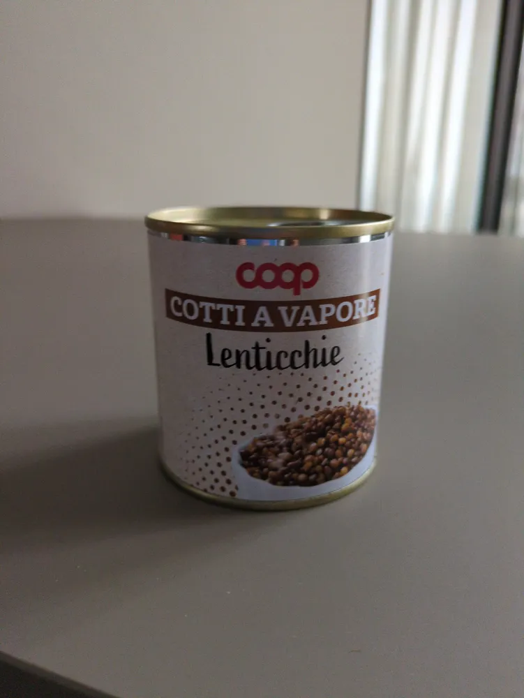 Lenticchie cotte a vapore