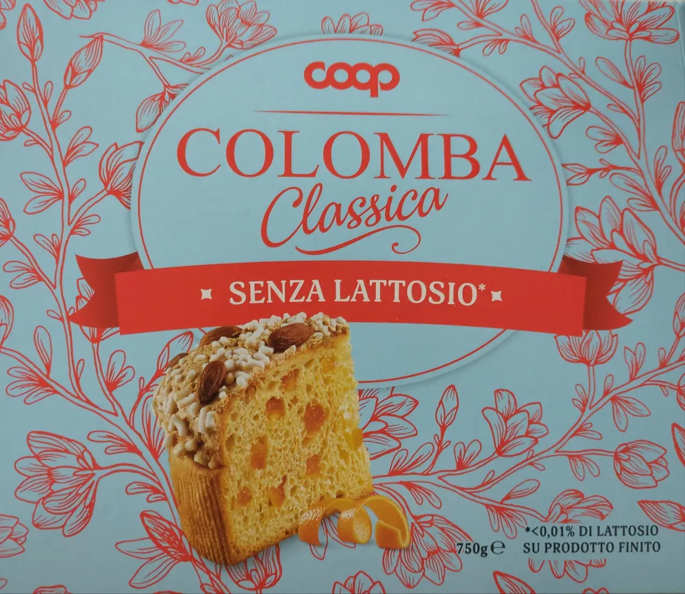 Colomba classica senza lattosio