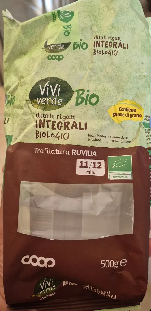 Ditali rigati integrali biologici