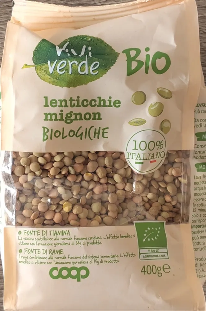 Lenticchie mignon biologiche