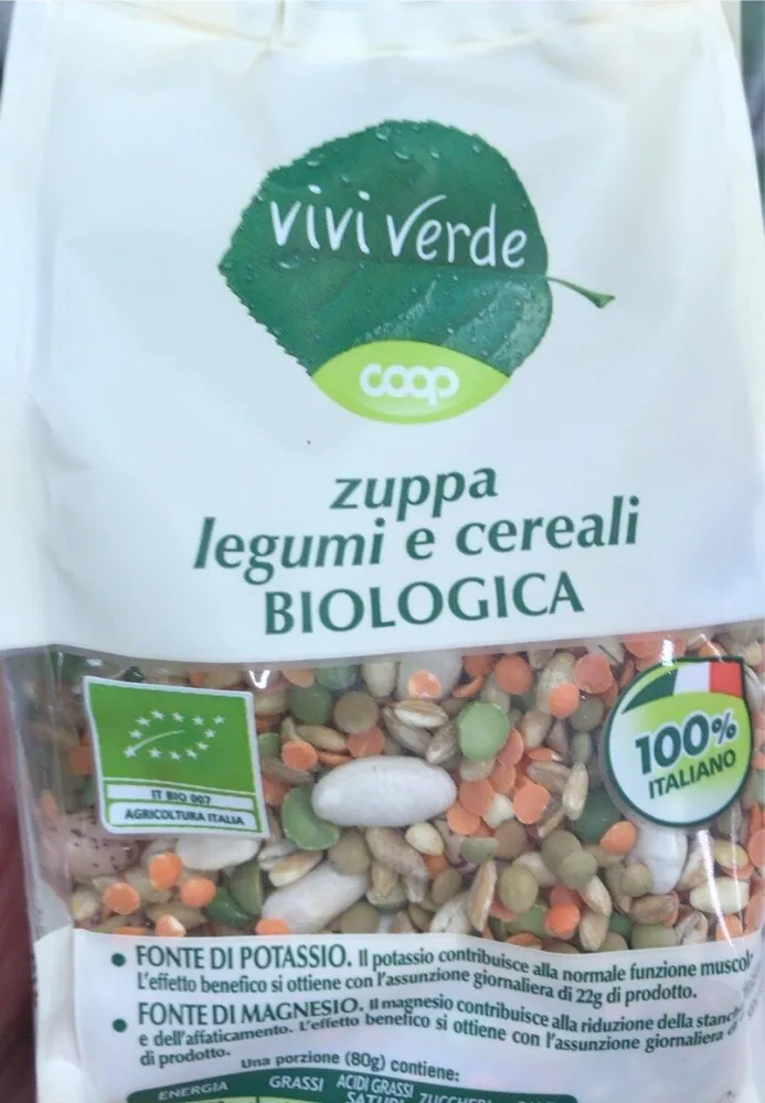 Zuppa legumi e cereali bio