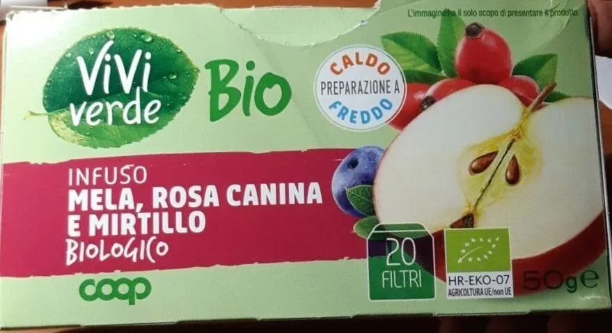 Infuso mela rosa canina e mirtillo