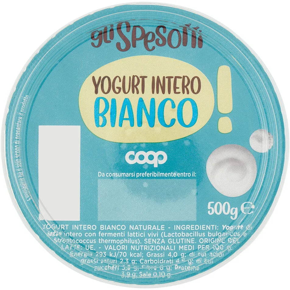 Yogurt intero bianco