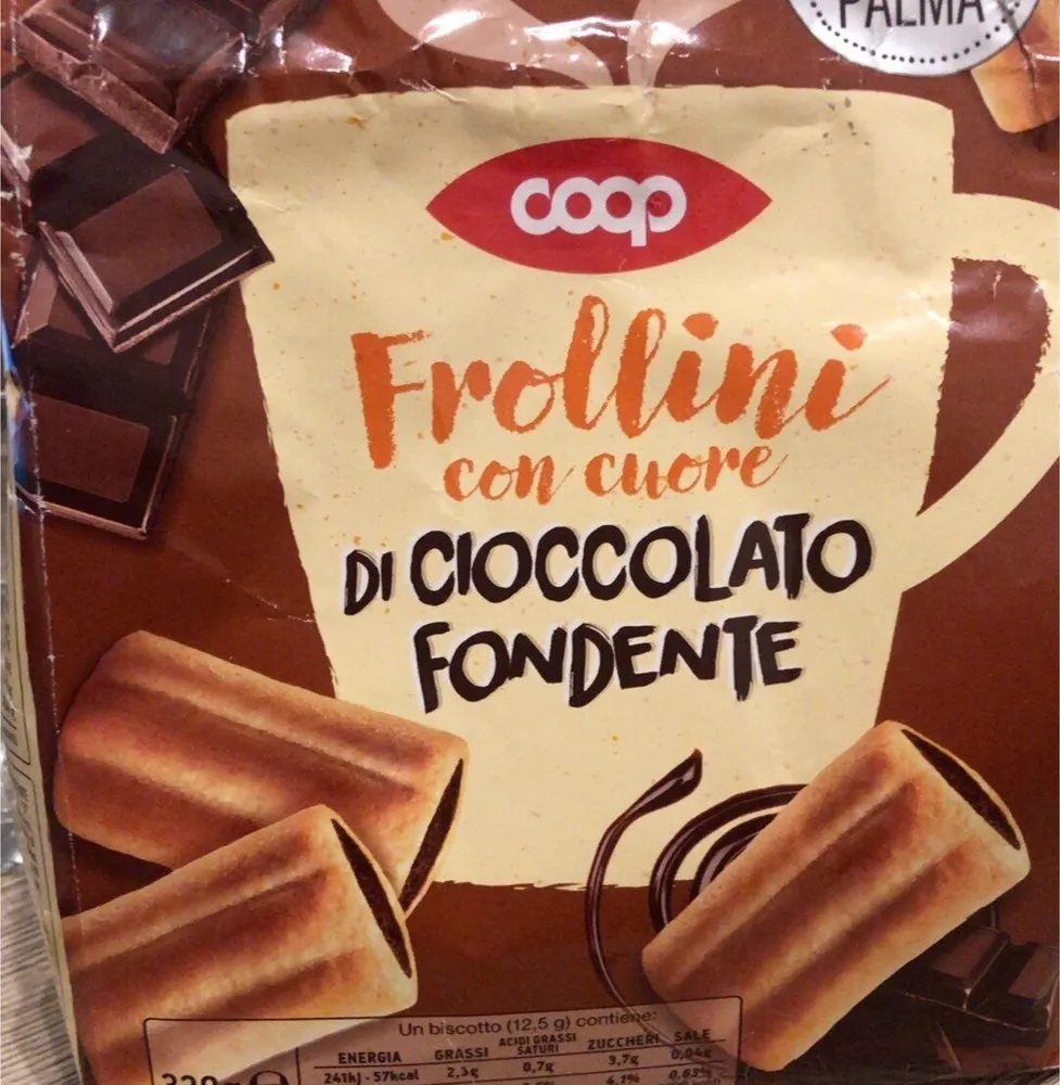 Frollini con cuore di cioccolato fondente