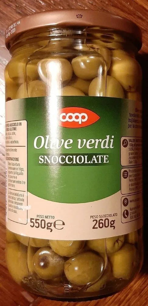 Olive verdi snocciolate