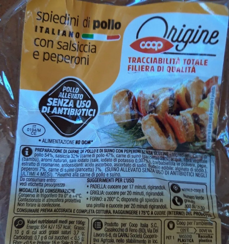 Spiedini di pollo