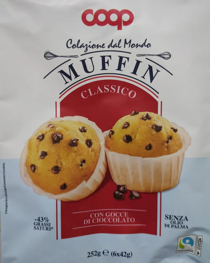 Muffin con gocce di cioccolato