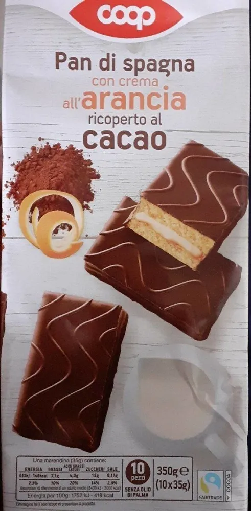 Pan di Spagna con crema cacao