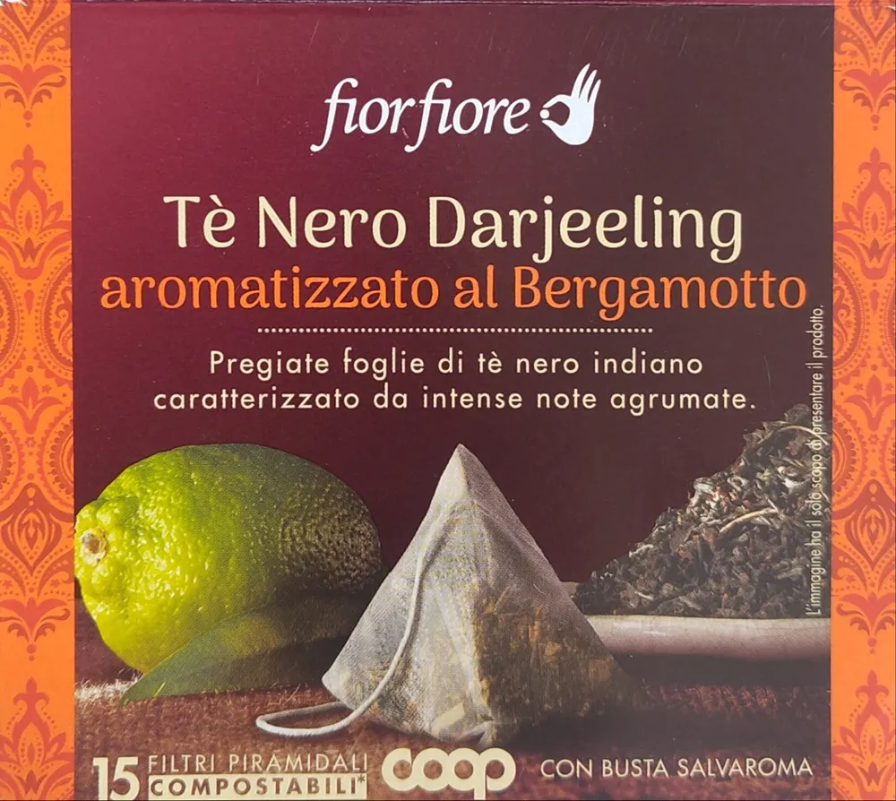 Tè nero darjeeling aromatizzato al bergamotto