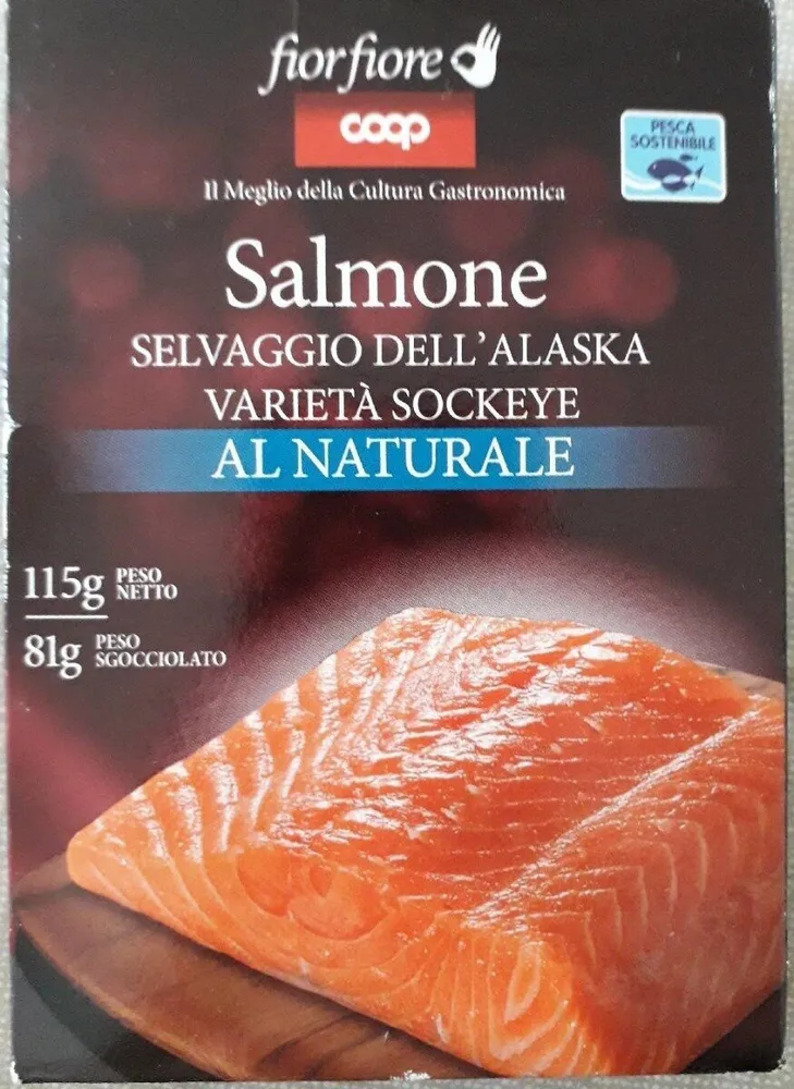 Salmone selvaggio dell'Alaska al naturale
