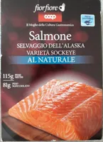 Salmone selvaggio dell'Alaska al naturale