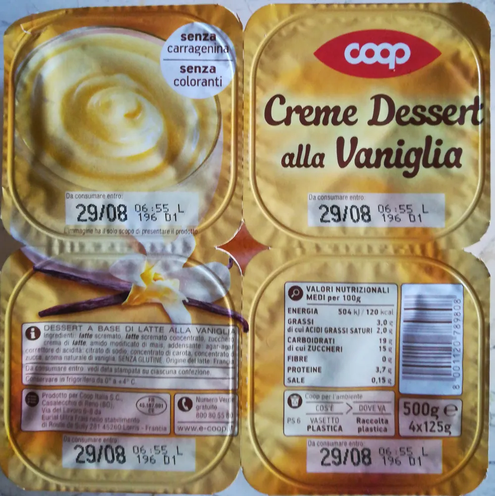 Creme Dessert alla Vaniglia