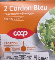 2 Cordon bleu con prosciutto e formaggio surgelati