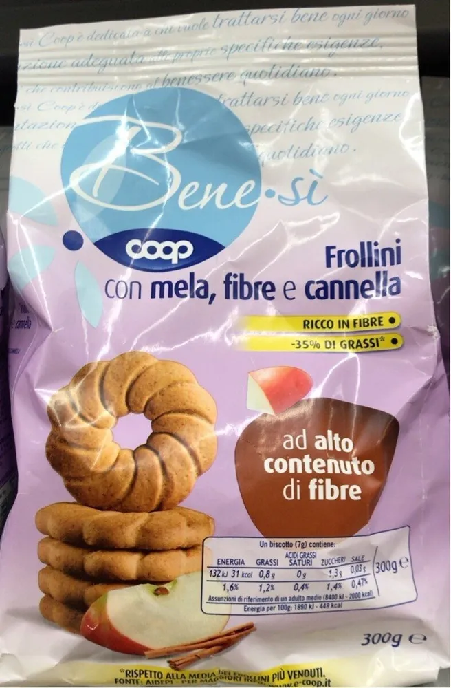 Frollini con mela, fibre e canella