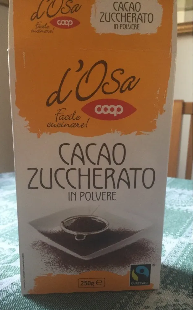 Cacao zuccherato in polvere