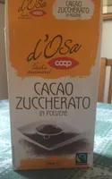 Cacao zuccherato in polvere